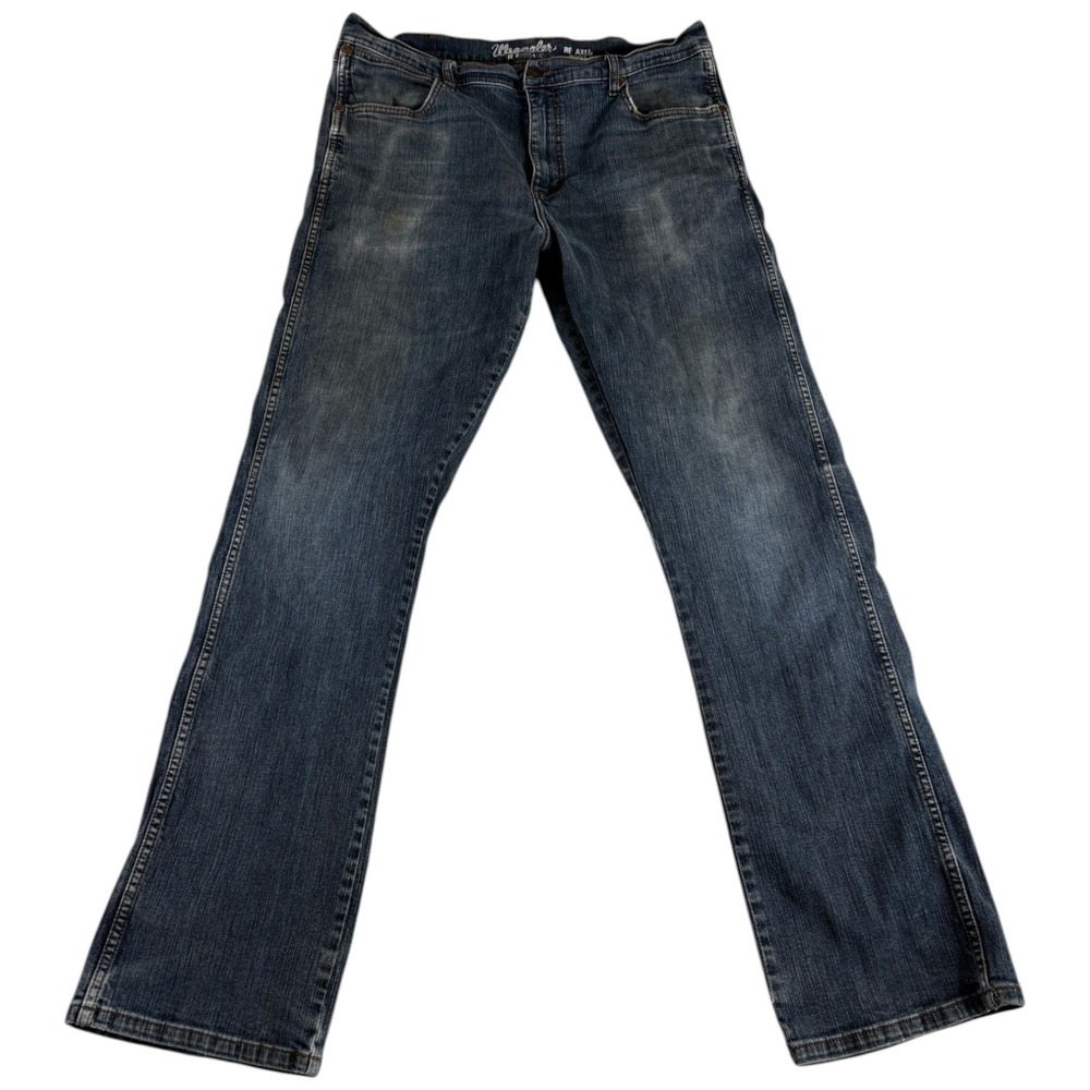 Wrangler Retro Relaxed Bootcut Jeans Mens‎ 37x33.5 Blue Denim Cowboy Mid Rise